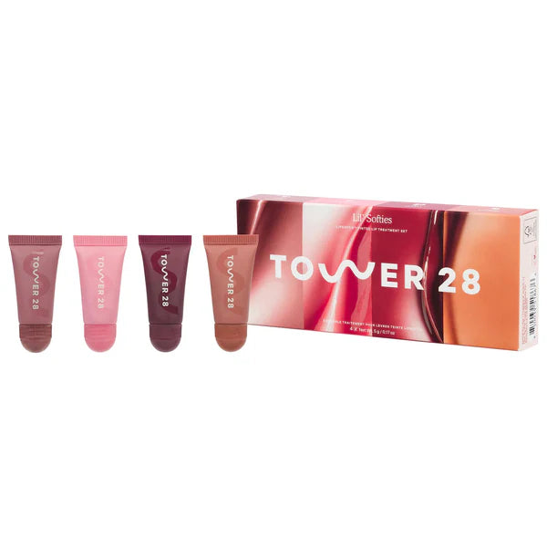 Mini Lil Softies Tinted Lip Treatment Set - Tower 28 / Set 4 pzas brillo hidratante con color